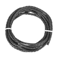 Braided Leather Cord, 3mmx2m Round Faux Leather Bolo String, Dark Gray