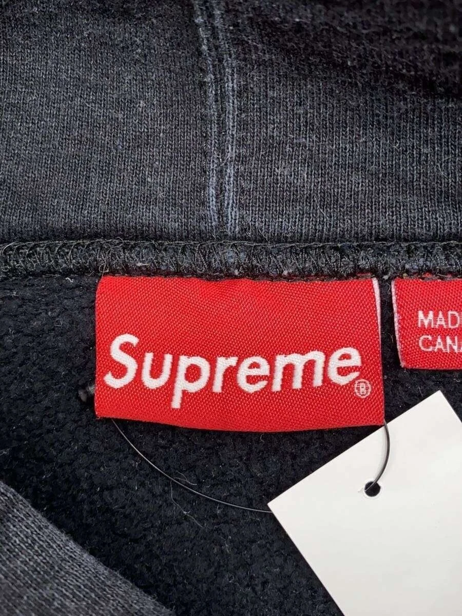 Felpa Supreme con cappuccio M cotone nero usata