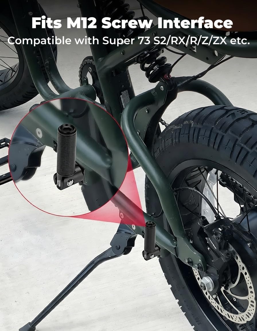 KEMIMOTO Folding Foot Pegs Compatible with Super 73 S1/S2/RX/R/Z