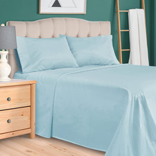 300 Thread Count Egyptian Cotton Sheet Set, Elastic Fitted Sheet, Flat Sheet, 2