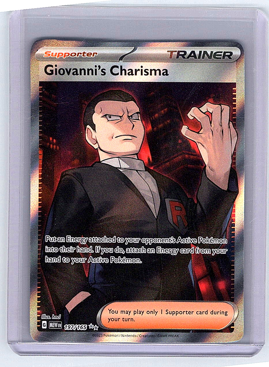 Giovanni's Charisma 197/165 Scarlet & Violet 151 NM Pokemon Card