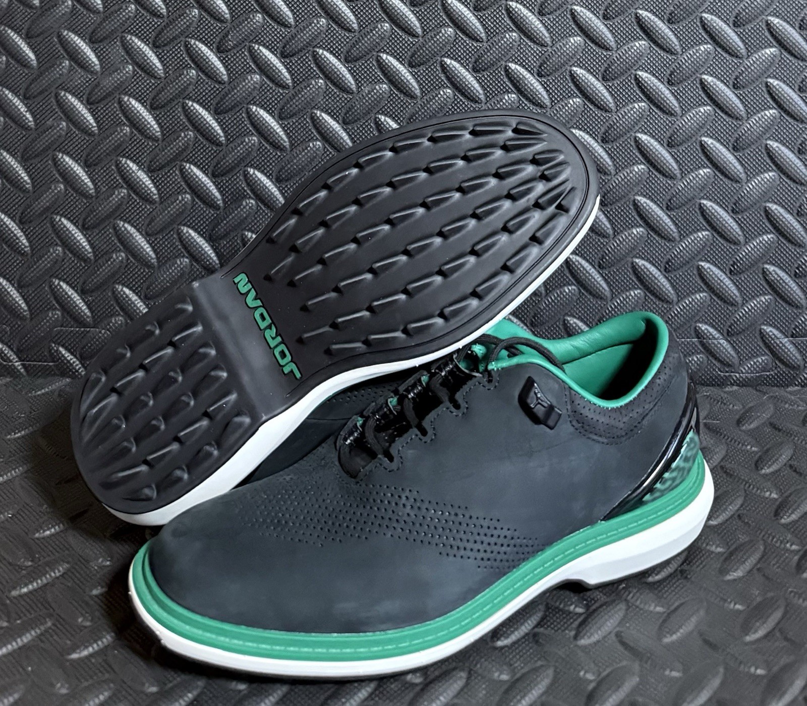 Air Jordan ADG 4 Eastside Golf 1961 Black Green FJ0850-001 Mens Size 4 Women 5.5