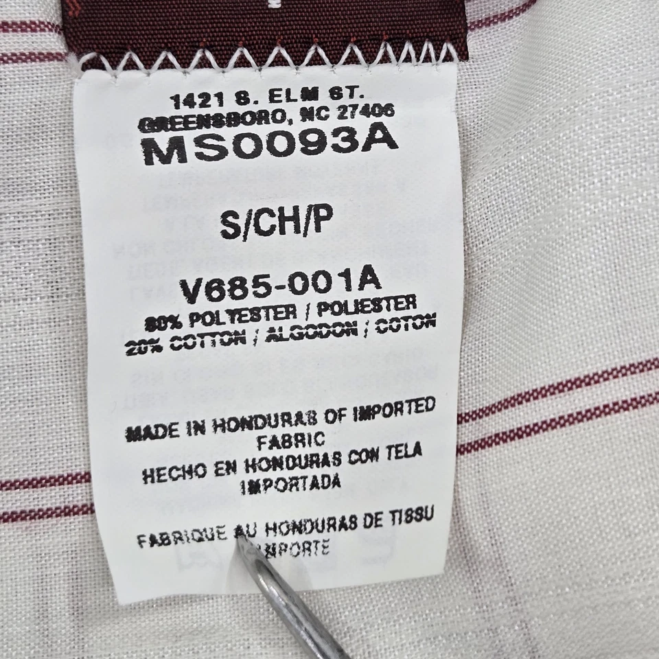 VINTAGE Wrangler Men Button Up Shirt SMALL White Striped Western Pearl Snap - Image 3 of 4