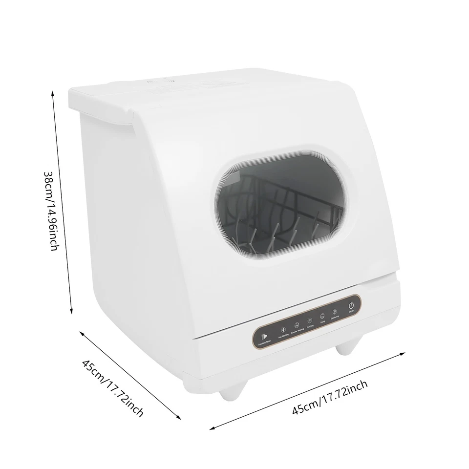 Mini Lavavajillas 800W Lavavajillas Independiente Lavavajillas de Mesa 5 Modos - Imagen 2 de 4