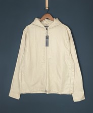 J LINDEBERG Henrik Giacca Camicia Sopracamicia con Cappuccio | Beige | Misto Lino | Large