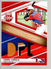 2020 Elite Extra Edition Dominican Materials Red #DPM-LC Lenny Carela 13/23