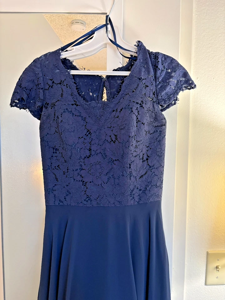 Navy Blue bridesmaid dress Size 00 - excellent condition - Image 4 of 4