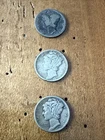 Lot Of 3 Mercury Dimes 1944 & 1935