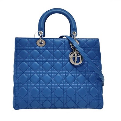Dior Pre-Owned Authentic Lady Dior Shoulder Bag Blue