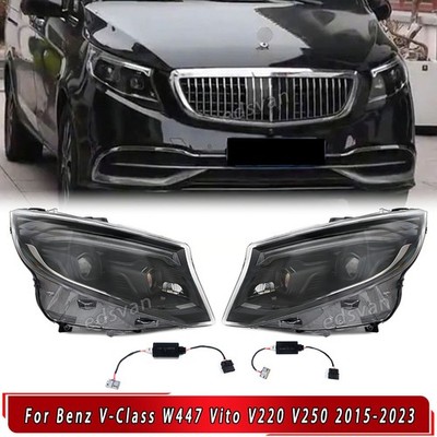 2PCS LED Headlights For Mercedes Benz Benz V-Class W447 Vito V220 V250 2015-2023