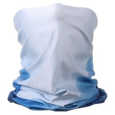 Summer Neck Gaiter Sun Protection Face Mask for Fishing, Blue-white