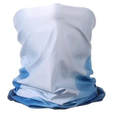 Summer Neck Gaiter Sun Protection Face Mask for Fishing, Blue-white