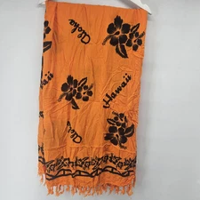 Hawaii Aloha Shawl Orange Beachwear Soft Cute 62 X 43 In