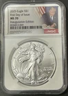 2025 Donald Trump Inauguration Edition American Silver Eagle NGC MS70 FDOI