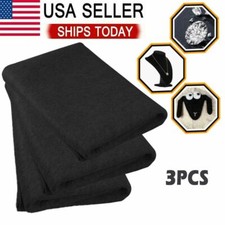 3Pieces Black Self Adhesive Back Felt Sheets Fabric Sticky Art Craft Making US