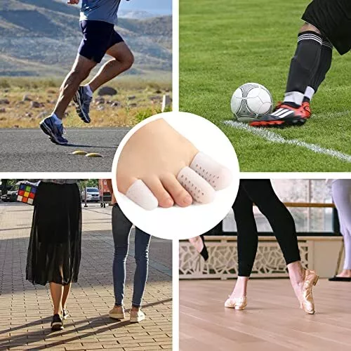 Gel toe clearance caps for running