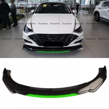For Hyundai Elantra Front Bumper Lip Spoiler Splitter Gloss Black Green