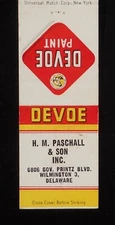 1950s H. M. Paschall & Son Devoe Paint 6806 Gov. Printz Blvd. Wilmington DE MB