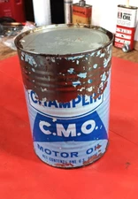 Vintage Champlin C.M.O. Motor Oil Quart Can Empty SAE 10 W