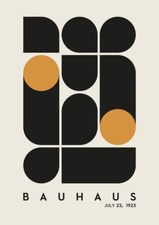 Bauhaus Style Abstract Vintage Print Scandi Wall Art Pattern Retro 1923 Poster