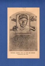 CARL HUBBELL, New York Giants ~ 1946-52 ALBERTYPE Type 2 HOF plaque postcard