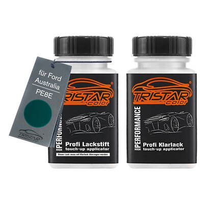 Autolack Lackstift Set für Ford Australia PE8E Amazon Green Perl Basis Klarlack