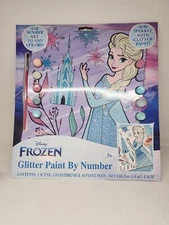 Disney Frozen Elsa Paint Set Glitter Paint By Number Art Kit 