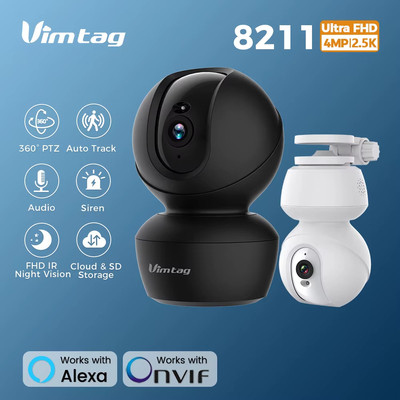 VIMTAG 2.5K Indoor Security Camera   Smart WiFi CCTV with 360° Auto Tracking, IR