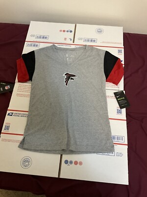 Nike Atlanta Falcons T-Shirt Women's S V-Neck Grey