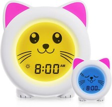 Sleep Trainer Clock for Toddler - Ok to Wake Clock, USB Rechargeable Cat Kids