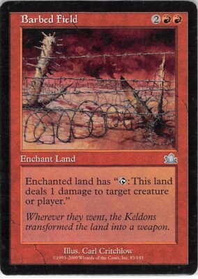 Barbed Field *Uncommon* Magic MtG x1 Prophecy MP