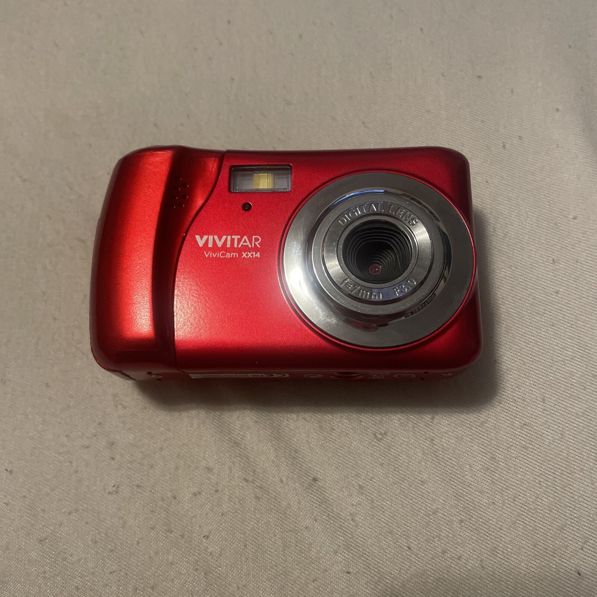 Vivitar ViviCam XX14 Burgundy Slim Digital Camera Flip Screen