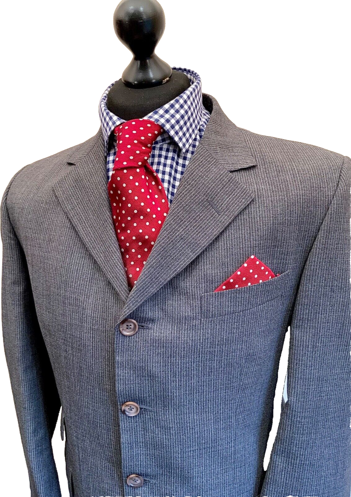 Giacca blazer YSL YVES SAINT LAURENT spilla righe EU 50R UK 42 immacolata