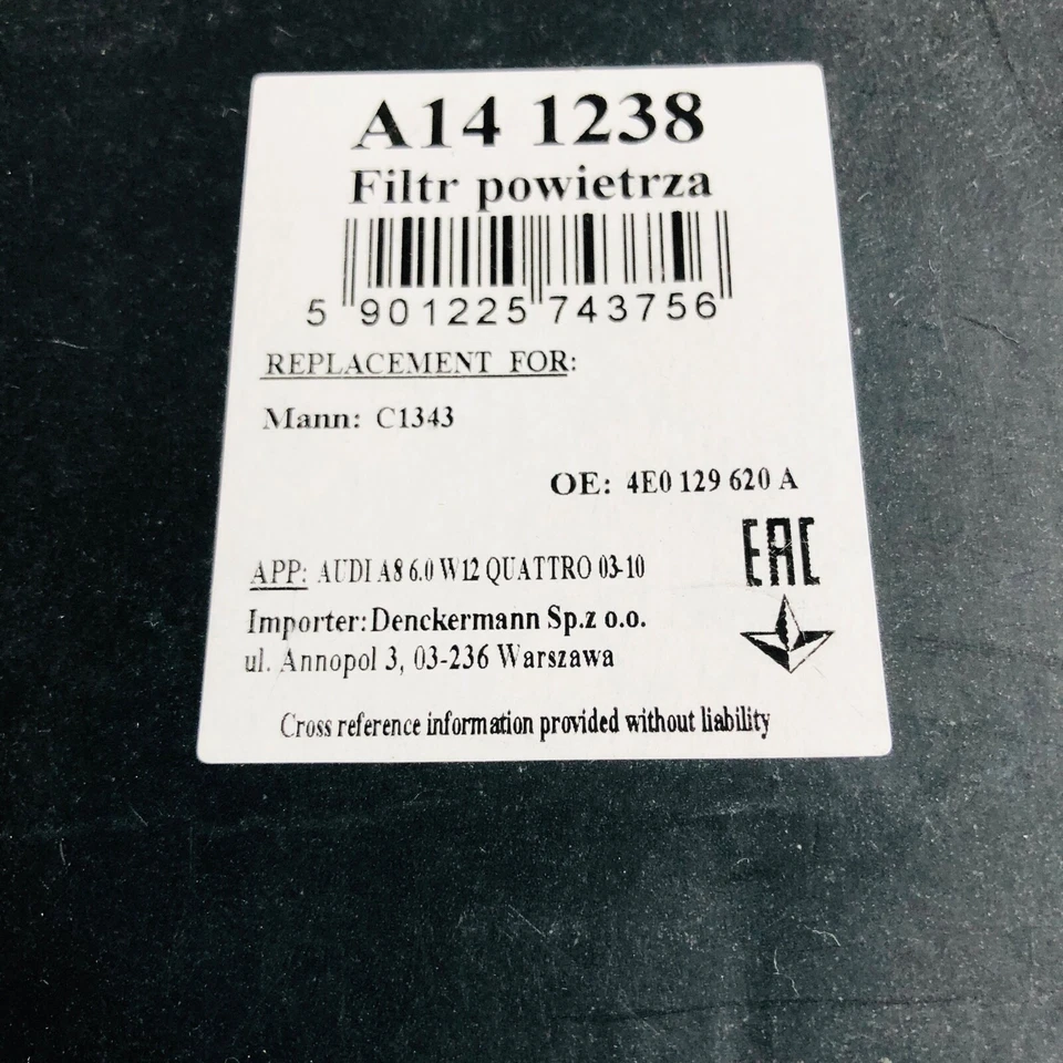 MANN-FILTER C 1343 Air Filter for Audi A8 - Tatty Box — 第 2/4 张图片