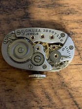 1939 Elgin Deluxe 17 Jewel 38007120 For Parts Or Repair