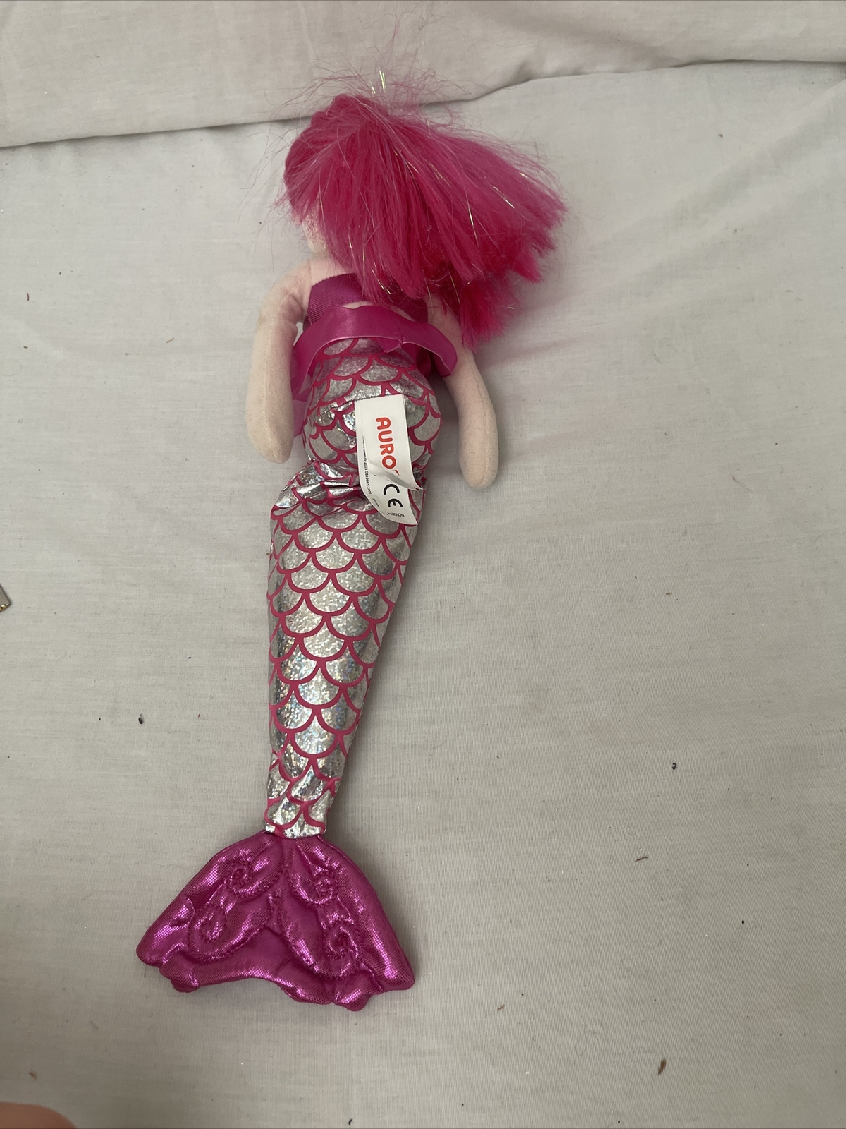 Aurora Plush Mermaid Doll 18 Inch Pink Stuffed Animal Kids Toy Glitter Fantasy