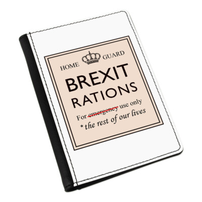 Gift Base Brexit Rations Reisepass Kartenhülle Geldbörse Organizer Schwarz 1