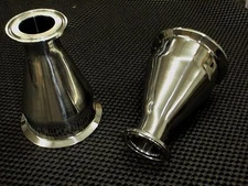 STAINLESS TRI CLAMP REDUCER 1 1/2"0.D.- 3/4"0.D. SANITARY  TUBING 38-19mm