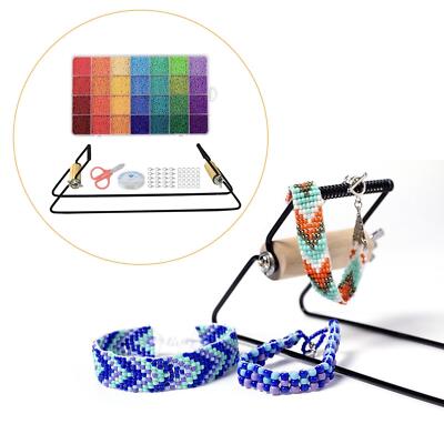 Bead Loom Kit Beads Scissors Thread for Jewelry Making DIY