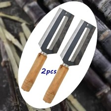 2pcs Sugarcane Peeler Knife 4.3" Steel Sugar Cane Peeler Pineapple Peeling Knife
