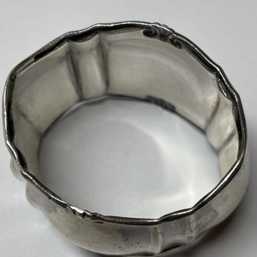 Antique Germany 800 Silver Hanseatische Silberwarenfabrik Bremen, Napkin Ring. - Picture 10 of 10