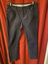 Tommy Hilfiger Women's Classic Skinny Corduroy Pants Navy Blue Size 12