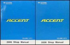 NEW 2006 Hyundai Accent Manuel D’Atelier Réparation Lot De 2 Volumes