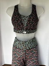 Nike Matching Floral Legging Sm  Sports Bra Med Athletic Wear