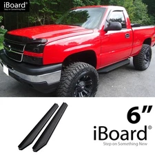 APS Running Board Black 6" Fit Silverado Sierra Regular Cab 07-18
