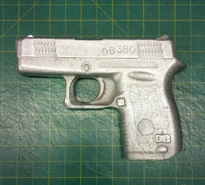 DUNCAN Aluminum Metal gun Holster making mold prop for DIAMONDBACK 380 DB380