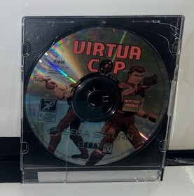 Blue sega saturn Console USA With 1 Controller+ Virtual Cop (Disc Only) Game