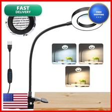 10X Clip on Magnifying Glass with Light, 48 LED Desk Lamp with Clamp, 3 Modes