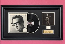 Buddy Holly Autographed Memorabilia Display &ndash; Vintage LP, COA &ndash; 41.5&rdquo; x 24.5&rdquo;