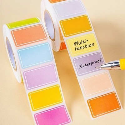 500 Waterproof Colored Labels Stickers Color-Coding Removable Labels Solid Color
